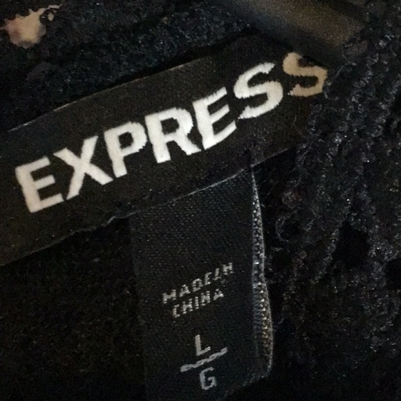 ✨Express Elegant Black Lace Top Size Large - Picture 4 of 9